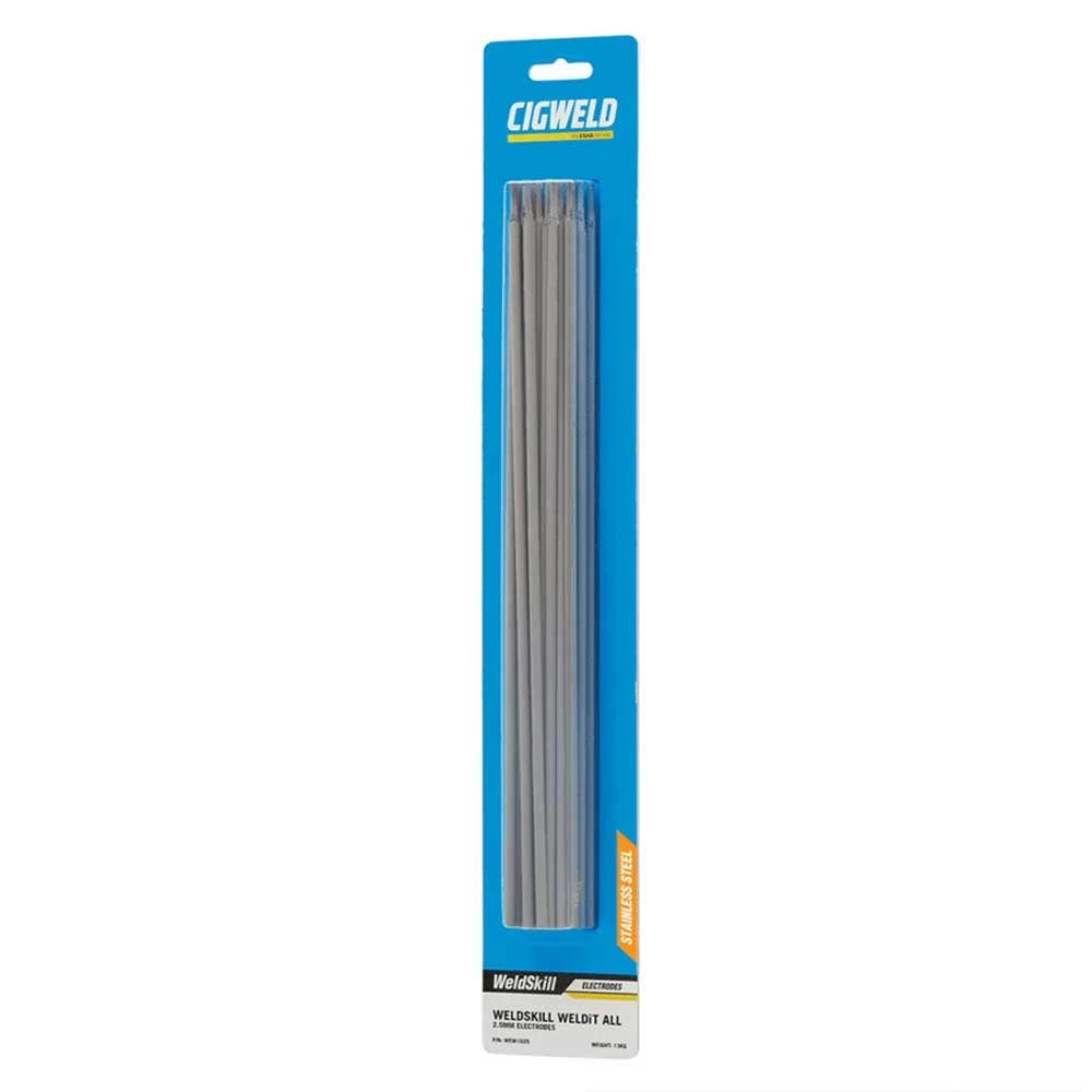 CIGWELD WELDSKILL WELDiT ALL 2.5mm 10 Pack Electrode Arc WEW0225 1 CIGWELD WELDSKILL WELDiT ALL 2.5mm 10 Pack Electrode Arc WEW0225