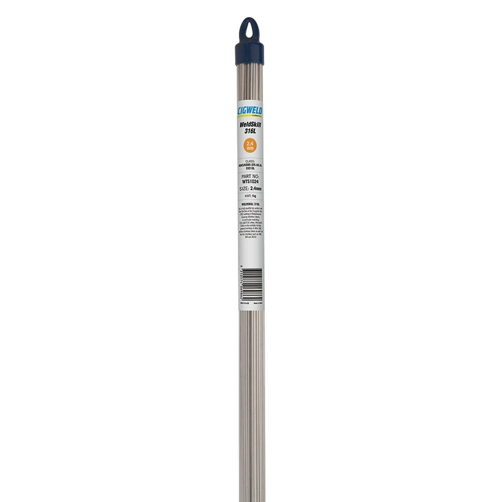 CIGWELD 2.4mm 1kg Stainless Steel TIG Filler Rod WTS1024 1 CIGWELD 2.4mm 1kg Stainless Steel TIG Filler Rod WTS1024