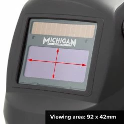 MICHIGAN True View Variable Shade Auto Darkening Black Welding Helmet - Black MICADH380 -UNIMIG shop unnamed file 512