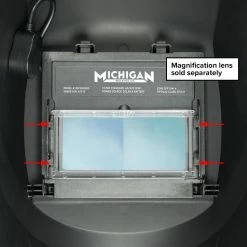 MICHIGAN True View Variable Shade Auto Darkening Black Welding Helmet - Black MICADH380 -UNIMIG shop unnamed file 514