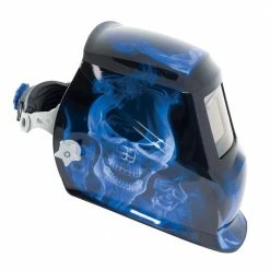 MICHIGAN Pro True View Variable Shade Auto Darkening Blue Skull Welding Helmet - Blue MICADH850 -UNIMIG shop unnamed file 547