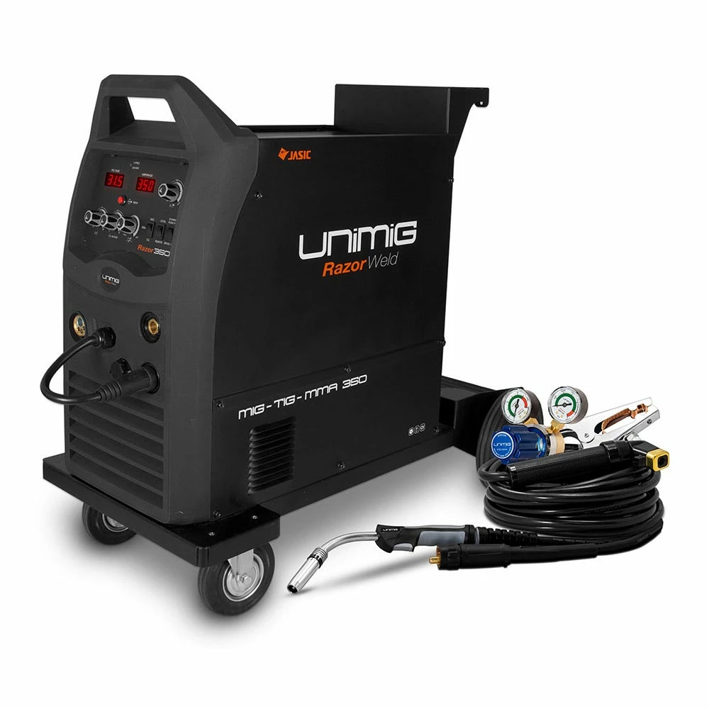 UNIMIG 350A Razor Compact MIG/TIG/Stick Welder KUMJR350K-SG 1 UNIMIG 350A Razor Compact MIG/TIG/Stick Welder KUMJR350K-SG